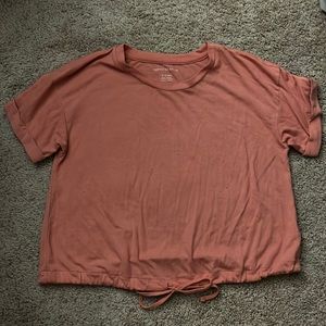 Tie Waist Cropped Tee